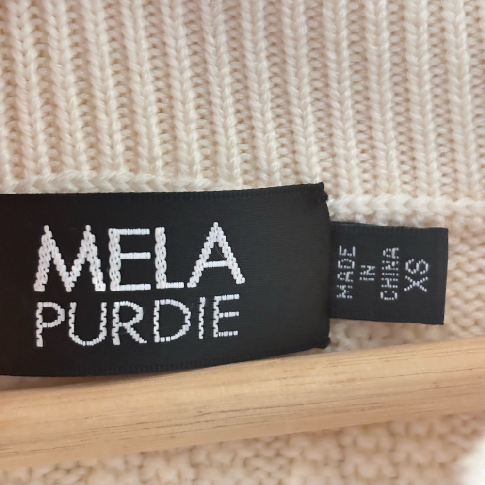 MELA PURDIE Puff Rib Snap Cape in Winter White Size XS - Picture 11 of 14